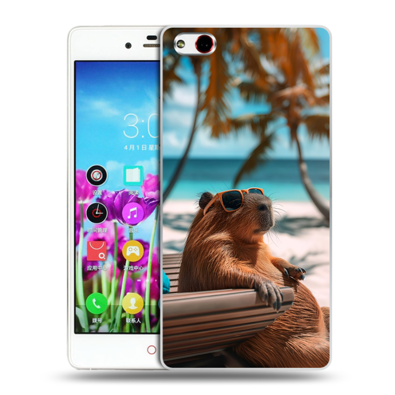 Пластиковый чехол на ZTE Nubia Z9 Max с принтом Капибара Пластиковый чехол на ZTE Nubia Z9 Max с принтом Капибара