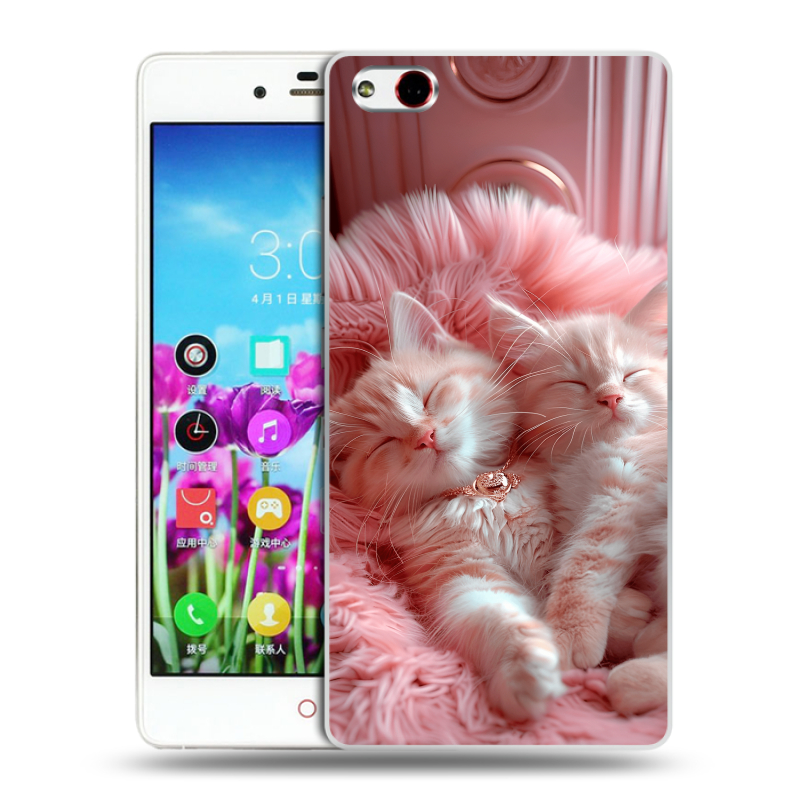 Пластиковый чехол на ZTE Nubia Z9 Max с принтом котята котики Пластиковый чехол на ZTE Nubia Z9 Max с принтом котята котики