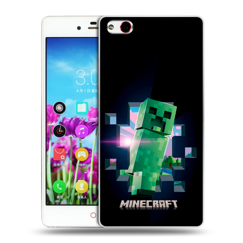 Силиконовый чехол на ZTE Nubia Z9 Max с принтом Майнкрафт Minecraft Силиконовый чехол на ZTE Nubia Z9 Max с принтом Майнкрафт Minecraft