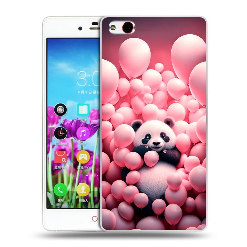 Пластиковый чехол на ZTE Nubia Z9 Max с принтом Панда Пластиковый чехол на ZTE Nubia Z9 Max с принтом Панда