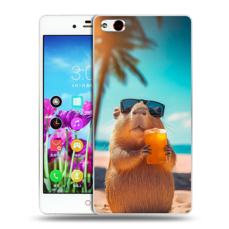 Пластиковый чехол на ZTE Nubia Z9 Max с принтом Капибара Пластиковый чехол на ZTE Nubia Z9 Max с принтом Капибара
