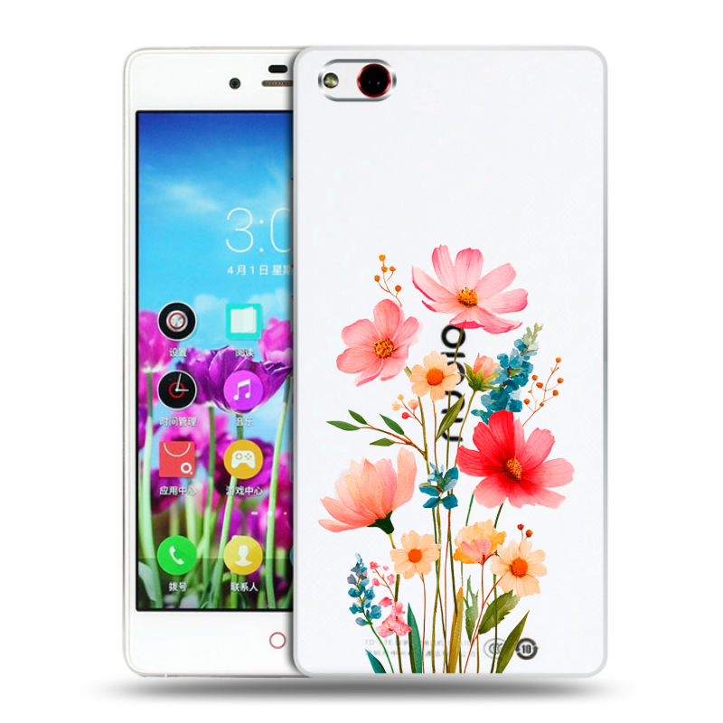 Силиконовый чехол на ZTE Nubia Z9 Max с принтом Цветы Силиконовый чехол на ZTE Nubia Z9 Max с принтом Цветы