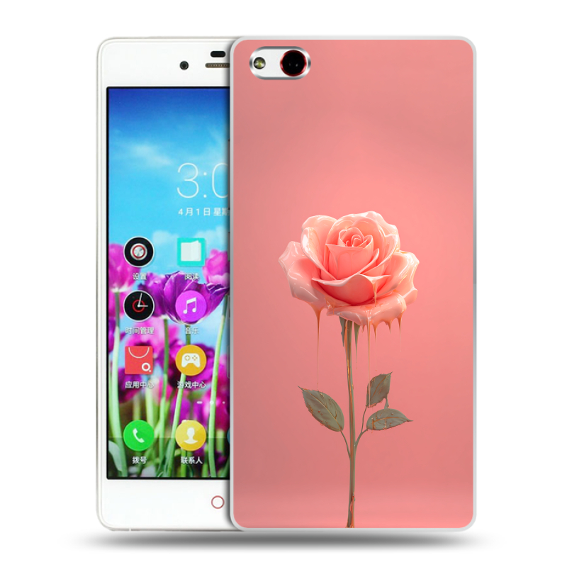 Пластиковый чехол на ZTE Nubia Z9 Max с принтом Розовая роза Пластиковый чехол на ZTE Nubia Z9 Max с принтом Розовая роза