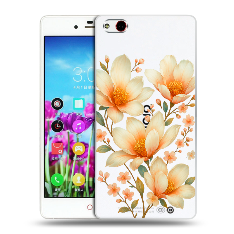Силиконовый чехол на ZTE Nubia Z9 Max с принтом Цветы Силиконовый чехол на ZTE Nubia Z9 Max с принтом Цветы