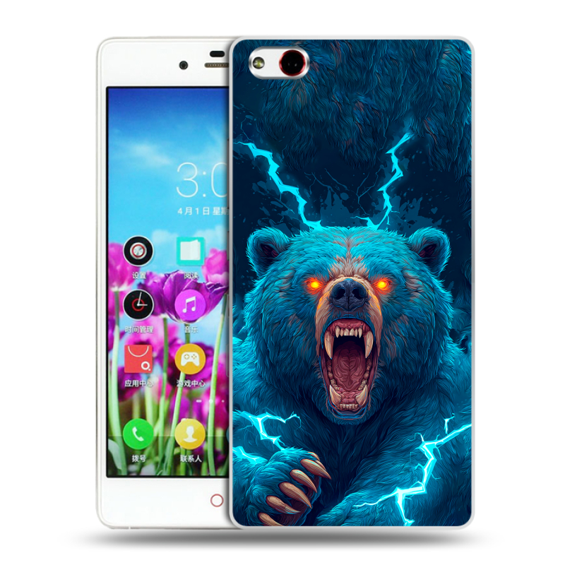 Силиконовый чехол на ZTE Nubia Z9 Max с принтом Медведь Силиконовый чехол на ZTE Nubia Z9 Max с принтом Медведь