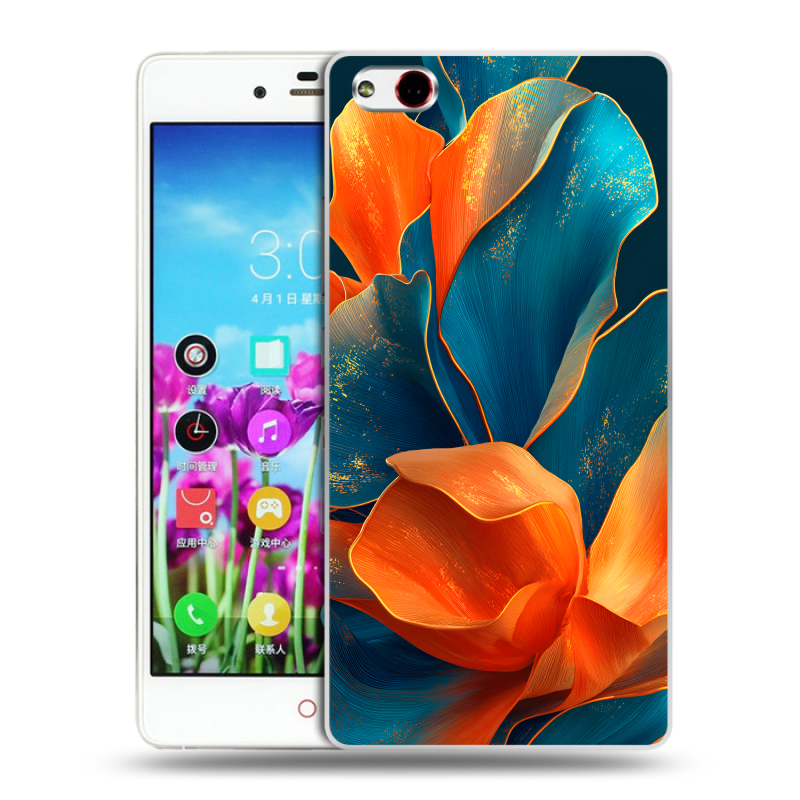 Пластиковый чехол на ZTE Nubia Z9 Max с принтом Цветы Пластиковый чехол на ZTE Nubia Z9 Max с принтом Цветы