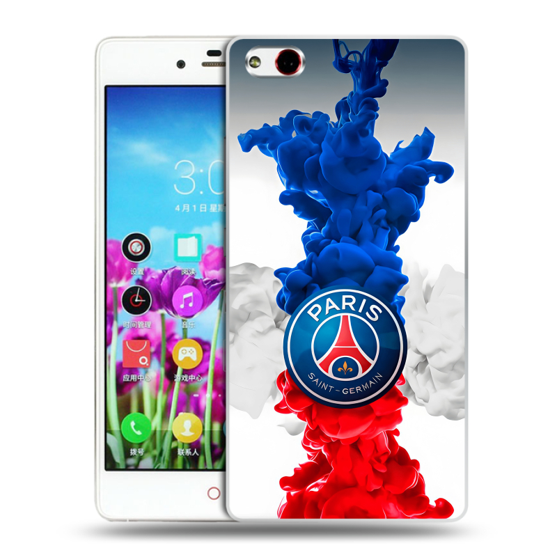 Силиконовый чехол на ZTE Nubia Z9 Max с принтом PSG ПСЖ Силиконовый чехол на ZTE Nubia Z9 Max с принтом PSG ПСЖ