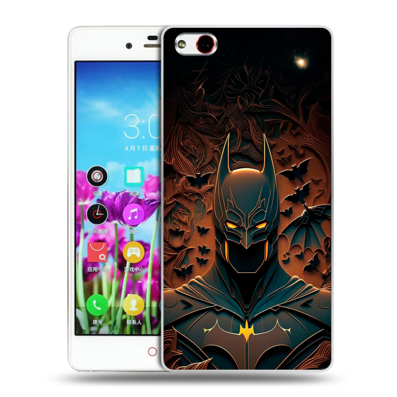 Силиконовый чехол на ZTE Nubia Z9 Max с принтом Batman Бэтмен Силиконовый чехол на ZTE Nubia Z9 Max с принтом Batman Бэтмен