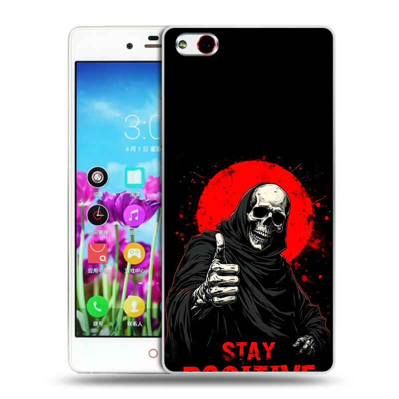 Пластиковый чехол на ZTE Nubia Z9 Max с принтом смешной скелет Пластиковый чехол на ZTE Nubia Z9 Max с принтом смешной скелет