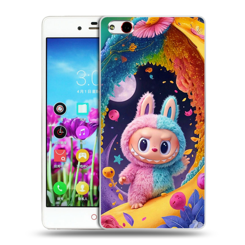 Силиконовый чехол на ZTE Nubia Z9 Max с принтом Labubu Лабубу Силиконовый чехол на ZTE Nubia Z9 Max с принтом Labubu Лабубу