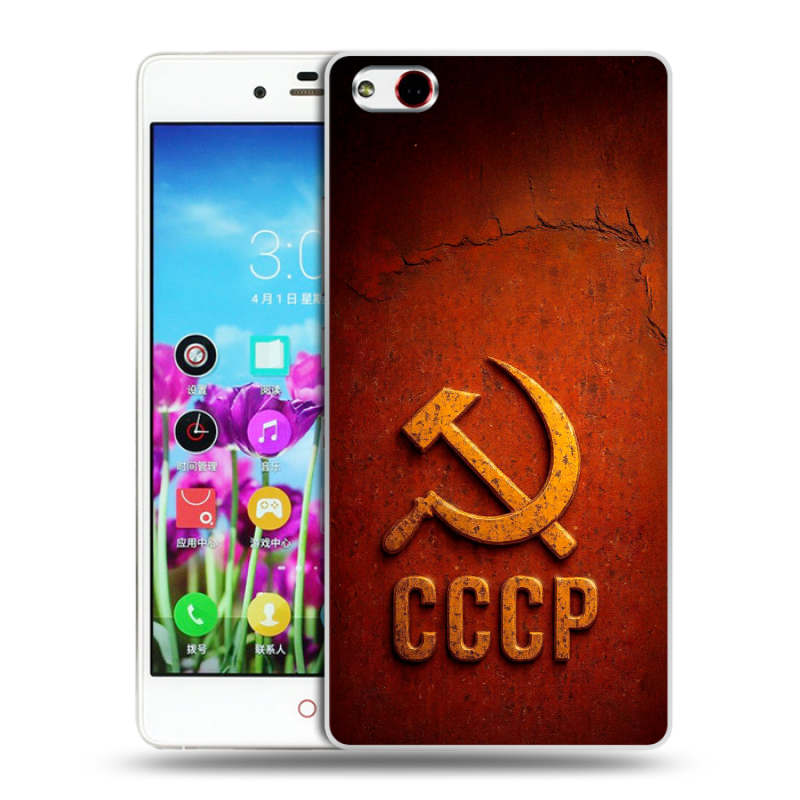 Силиконовый чехол на ZTE Nubia Z9 Max с принтом Флаг Герб СССР Силиконовый чехол на ZTE Nubia Z9 Max с принтом Флаг Герб СССР
