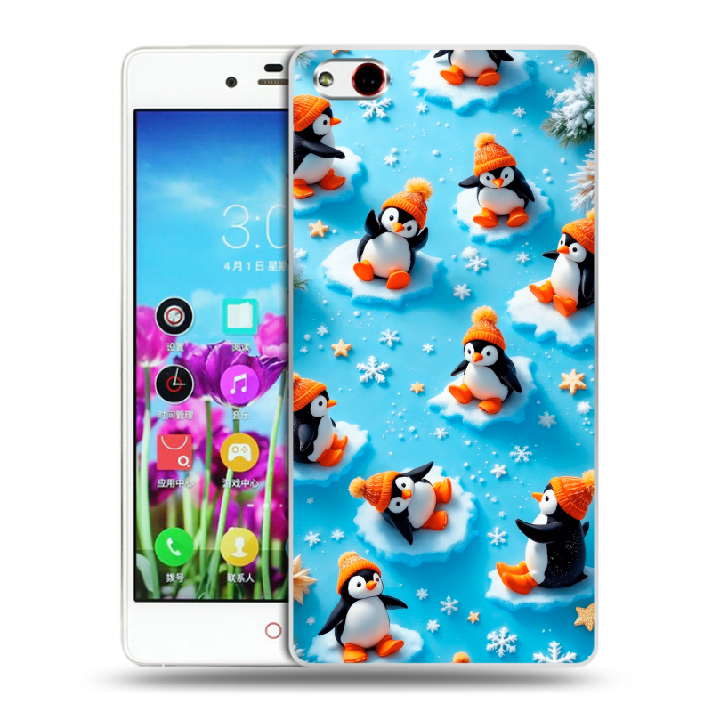 Силиконовый чехол на ZTE Nubia Z9 Max с принтом Новый год Силиконовый чехол на ZTE Nubia Z9 Max с принтом Новый год
