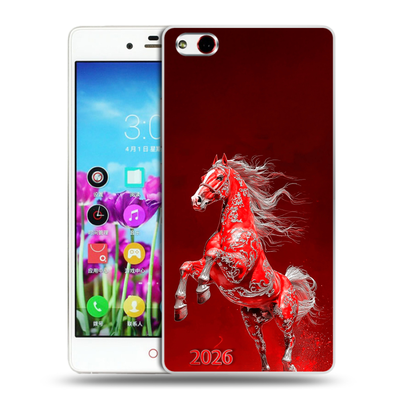 Пластиковый чехол на ZTE Nubia Z9 Max с принтом Новый год Пластиковый чехол на ZTE Nubia Z9 Max с принтом Новый год
