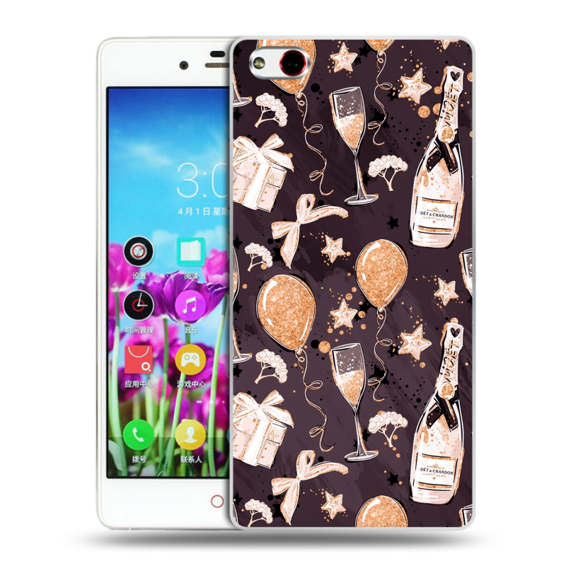 Силиконовый чехол на ZTE Nubia Z9 Max с принтом Новый год Силиконовый чехол на ZTE Nubia Z9 Max с принтом Новый год