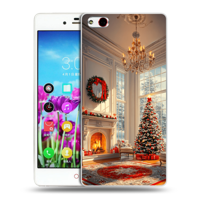 Пластиковый чехол на ZTE Nubia Z9 Max с принтом Новый год Пластиковый чехол на ZTE Nubia Z9 Max с принтом Новый год