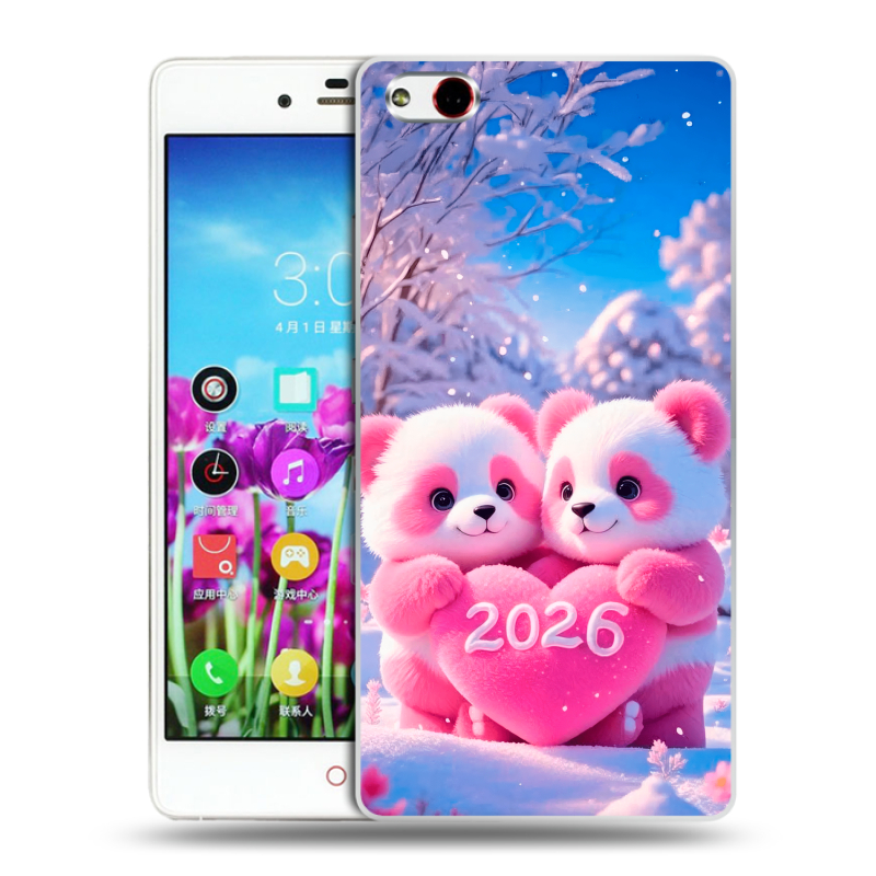 Силиконовый чехол на ZTE Nubia Z9 Max с принтом Новый год Силиконовый чехол на ZTE Nubia Z9 Max с принтом Новый год