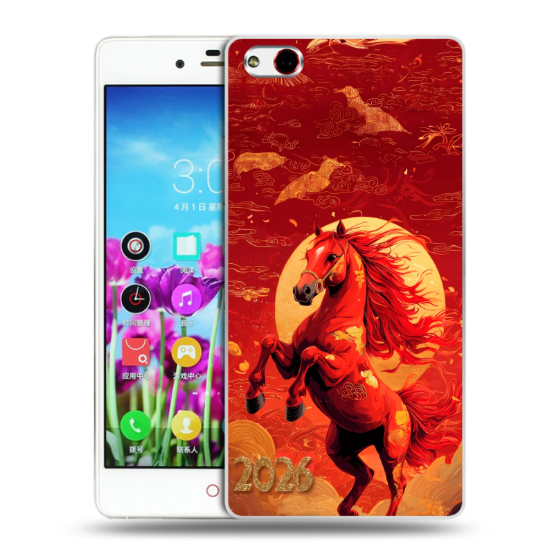 Пластиковый чехол на ZTE Nubia Z9 Max с принтом Новый год Пластиковый чехол на ZTE Nubia Z9 Max с принтом Новый год