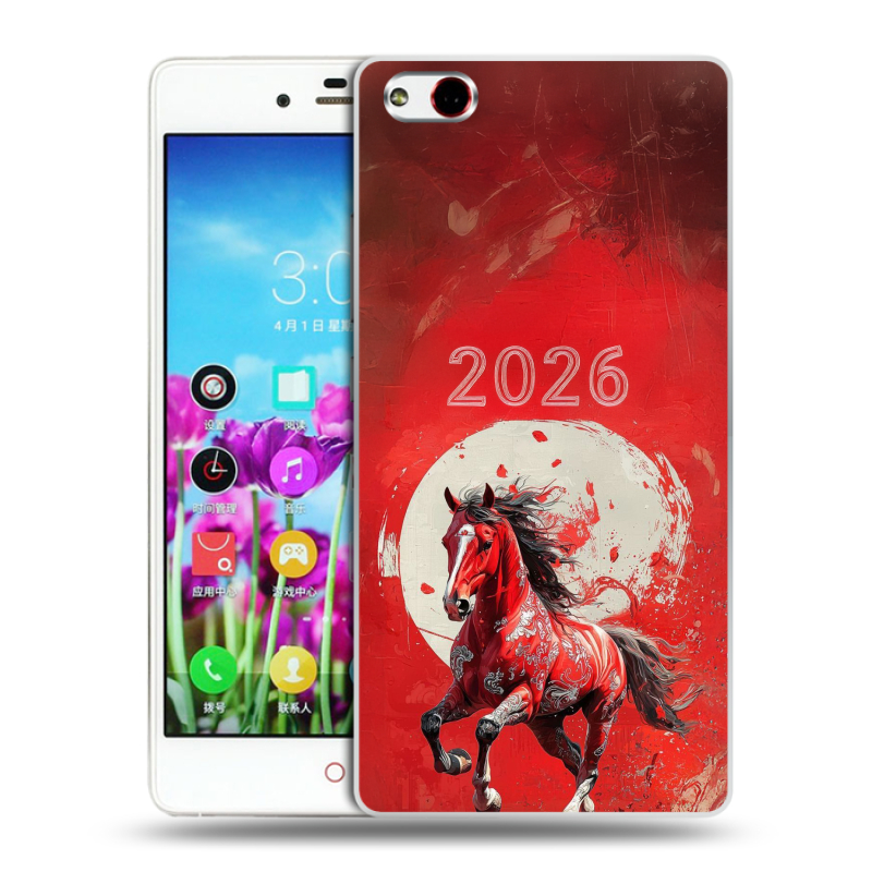 Пластиковый чехол на ZTE Nubia Z9 Max с принтом Новый год Пластиковый чехол на ZTE Nubia Z9 Max с принтом Новый год