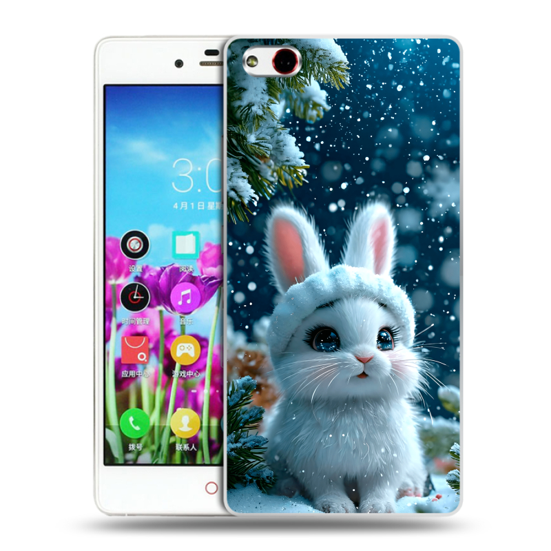 Силиконовый чехол на ZTE Nubia Z9 Max с принтом Новый год Силиконовый чехол на ZTE Nubia Z9 Max с принтом Новый год