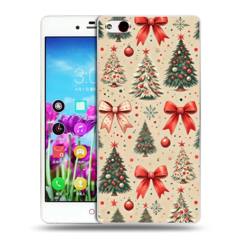 Силиконовый чехол на ZTE Nubia Z9 Max с принтом Новый год Силиконовый чехол на ZTE Nubia Z9 Max с принтом Новый год