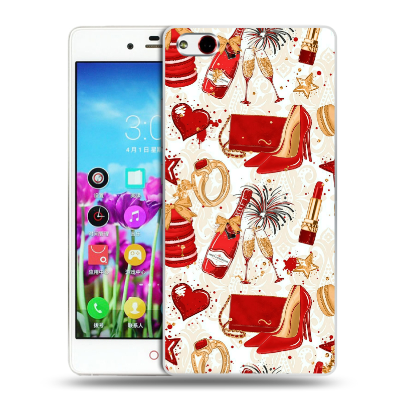 Силиконовый чехол на ZTE Nubia Z9 Max с принтом Новый год Силиконовый чехол на ZTE Nubia Z9 Max с принтом Новый год
