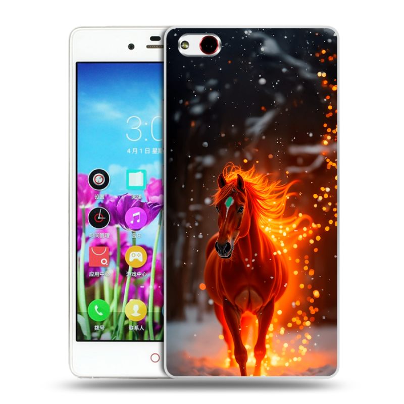 Силиконовый чехол на ZTE Nubia Z9 Max с принтом Новый год Силиконовый чехол на ZTE Nubia Z9 Max с принтом Новый год