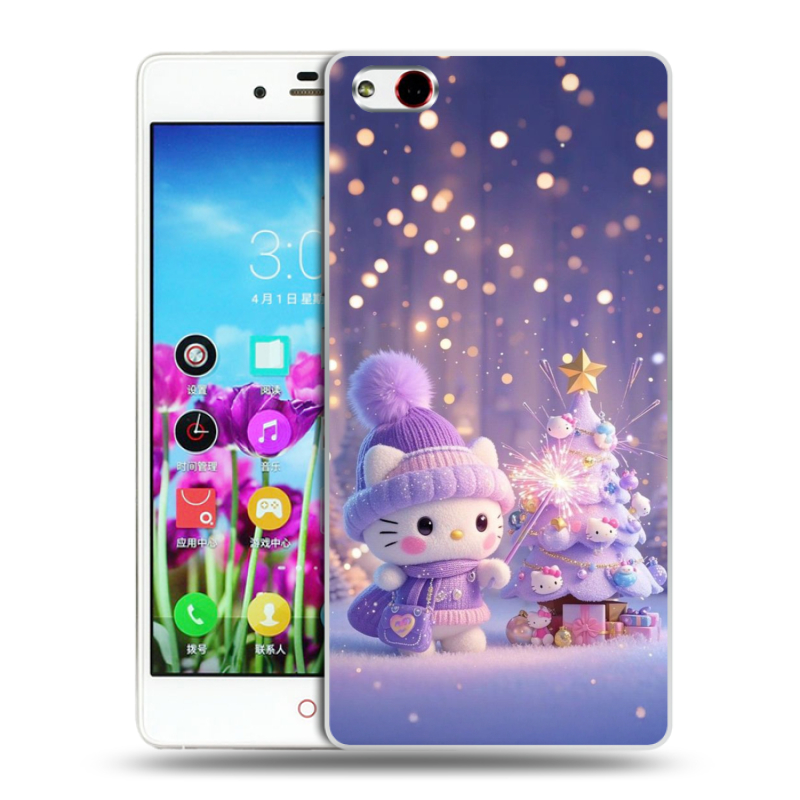 Силиконовый чехол на ZTE Nubia Z9 Max с принтом Новый год Силиконовый чехол на ZTE Nubia Z9 Max с принтом Новый год