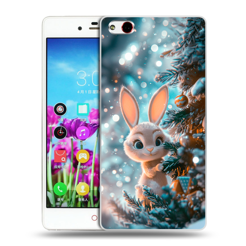 Пластиковый чехол на ZTE Nubia Z9 Max с принтом Новый год Пластиковый чехол на ZTE Nubia Z9 Max с принтом Новый год