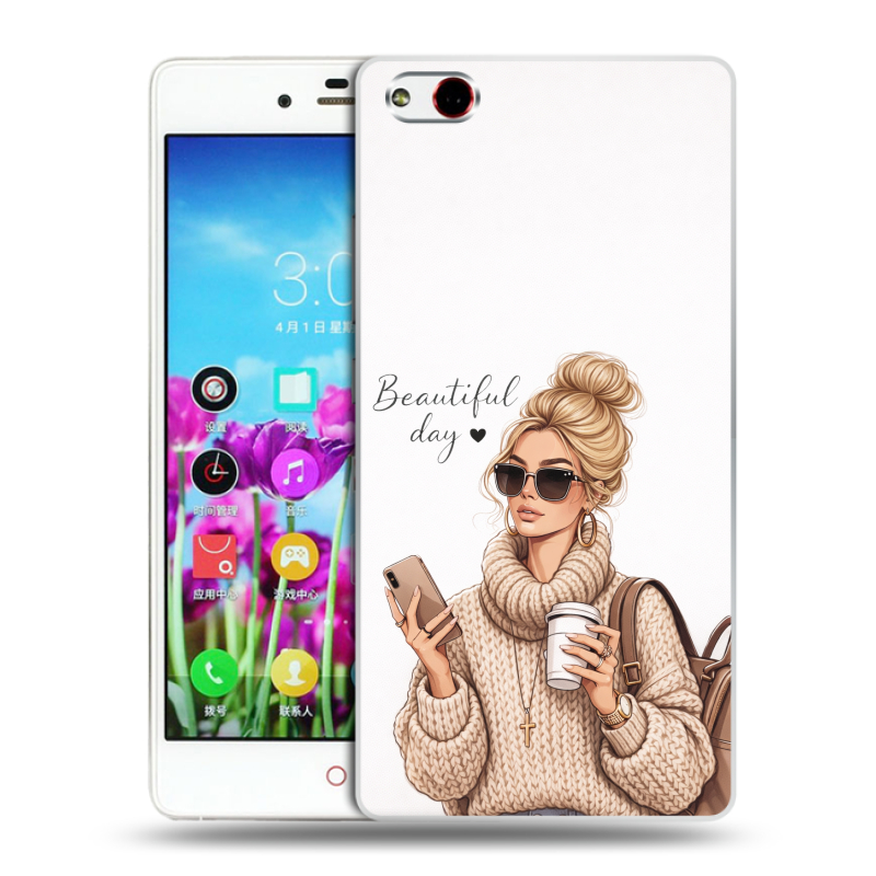 Пластиковый чехол на ZTE Nubia Z9 Max с принтом женский Пластиковый чехол на ZTE Nubia Z9 Max с принтом женский