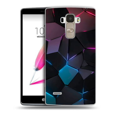 Силиконовый чехол на LG G4 Stylus с принтом Геометрия неона