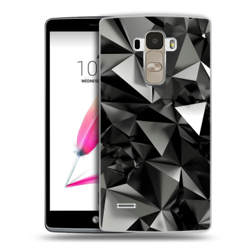 Силиконовый чехол на LG G4 Stylus с принтом Черные кристаллы