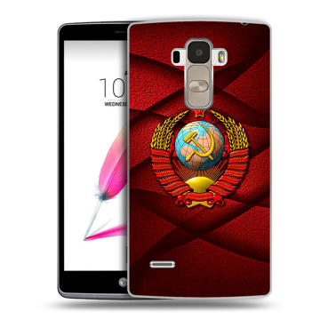 Силиконовый чехол на LG G4 Stylus с принтом Герб СССР