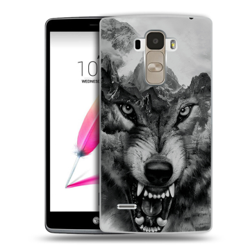 Силиконовый чехол на LG G4 Stylus с принтом Волк