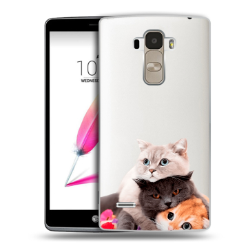 Силиконовый чехол на LG G4 Stylus с принтом Кошки