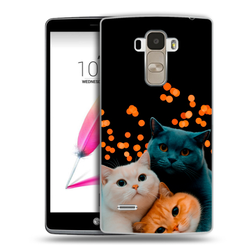 Силиконовый чехол на LG G4 Stylus с принтом Кошки