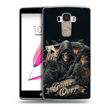 Силиконовый чехол на LG G4 Stylus с принтом Скелет карты