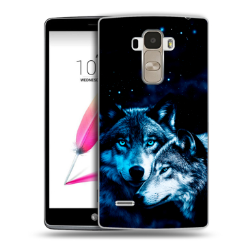 Силиконовый чехол на LG G4 Stylus с принтом Волки Силиконовый чехол на LG G4 Stylus с принтом Волки