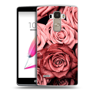 Силиконовый чехол на LG G4 Stylus с принтом Цветы розы