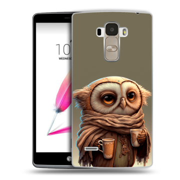 Силиконовый чехол на LG G4 Stylus с принтом Сова