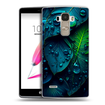 Силиконовый чехол на LG G4 Stylus с принтом Листья