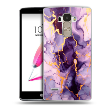 Силиконовый чехол на LG G4 Stylus с принтом Мрамор