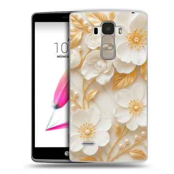 Силиконовый чехол на LG G4 Stylus с принтом Цветы