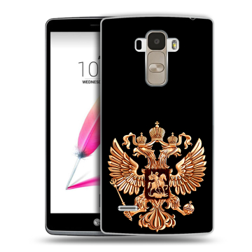 Силиконовый чехол на LG G4 Stylus с принтом Герб России золотой Силиконовый чехол на LG G4 Stylus с принтом Герб России золотой