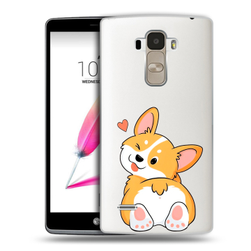 Силиконовый чехол на LG G4 Stylus с принтом Корги