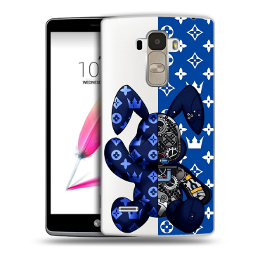 Силиконовый чехол на LG G4 Stylus с принтом Луи робот