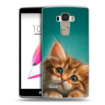 Силиконовый чехол на LG G4 Stylus с принтом котенок