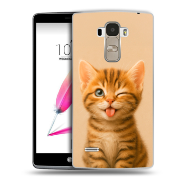 Силиконовый чехол на LG G4 Stylus с принтом котенок