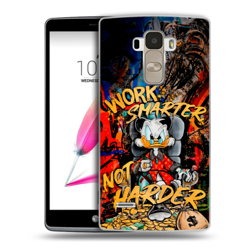 Силиконовый чехол на LG G4 Stylus с принтом Дональд Дак Деньги