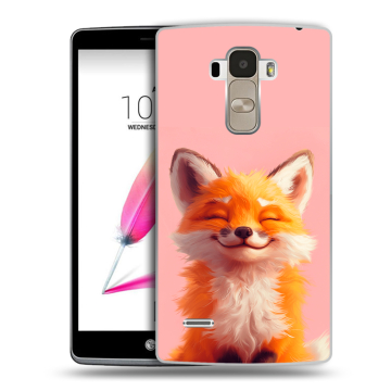 Силиконовый чехол на LG G4 Stylus с принтом милая лиса