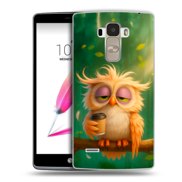 Силиконовый чехол на LG G4 Stylus с принтом сова